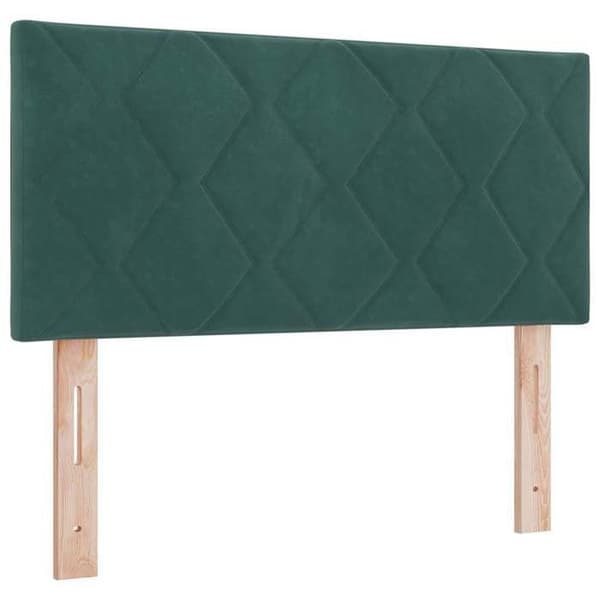 Maison Exclusive - LED-päätyvihreä 90 cm Sametti Mörkgrön