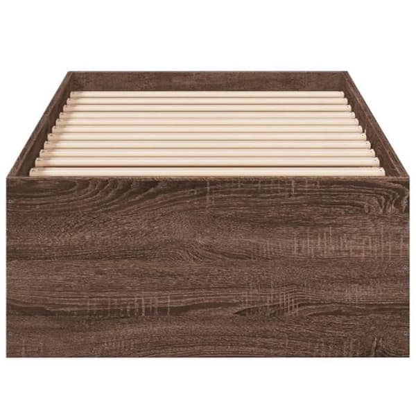 Maison Exclusive - Sengestel uden madras i brunt egetræ 100x200 cm Brun ek