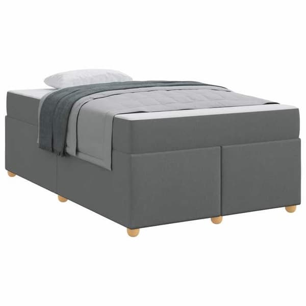 Maison Exclusive - Sängram med madrass Mörkgrå 120 x 200 cm tyg