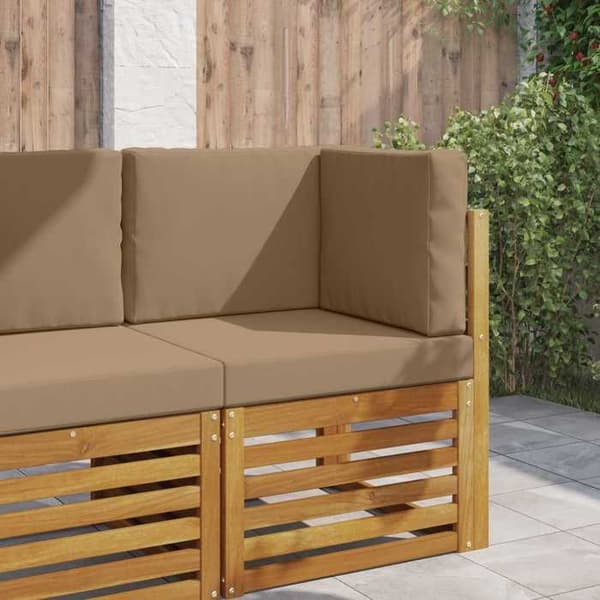 Utomhuskudde - EXKLUSIV HEM - 60 x 60 cm - Polyester - Taupe - Avtagbart blixtlåsfodral Mol
