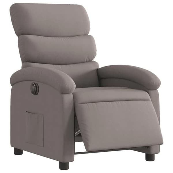 Elastisk elektrisk fåtölj - Exklusivt hem - Taupe - Polyester tyg - Lutning 135° Mol