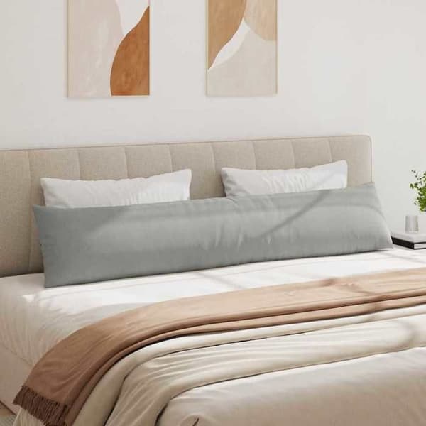 Soffkuddar - EXKLUSIVT HEM - 2 stycken - Ljusgrått tyg - 200 x 40 cm - Polyesterfyllning Ljusgrått