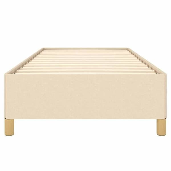 Sengestel - EKSKLUSIV HUS - 90x190 cm - Creme - Polyesterstof - Lamelseng Grädde
