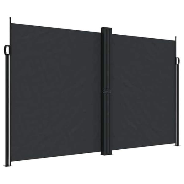Maison Exclusive - Fällbart sidotak Svart 200x1200 cm