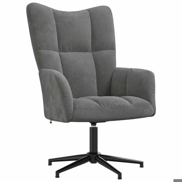 Maison Exclusive - Mörkgrå Velour Relaxstol