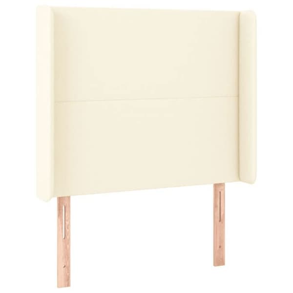 Maison Exclusive - LED Hovedgærde Creme 103x16x118/128 cm Simililæder