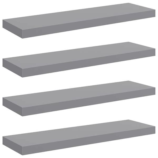 Maison Exclusive - 4 kpl kelluvia seinähyllyjä harmaa 80x23,5x3,8 cm MDF Grå