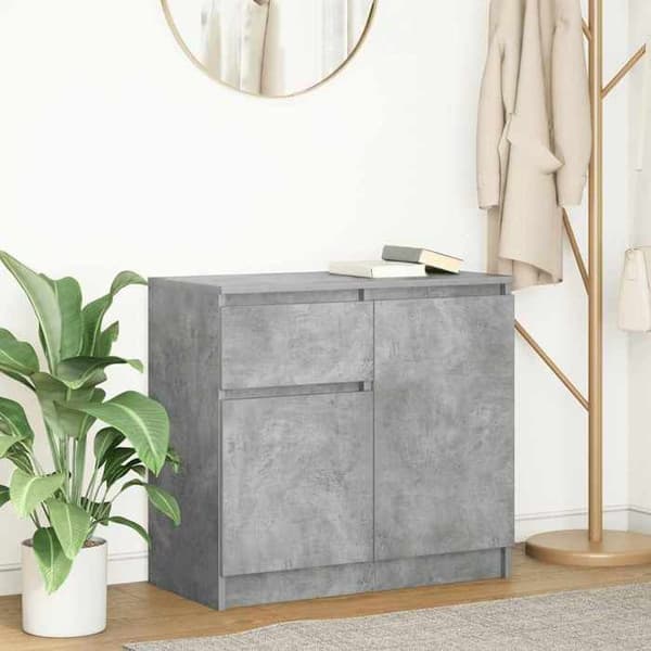 Maison Exclusive - Buffé med grå betonglåda 71x35x65 cm ingenjörsträ
