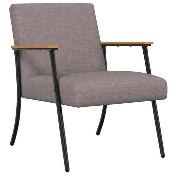 Fåtölj - EXKLUSIVT HEM - Taupe tyg - Sammetstyg - Stålram - Ergonomisk design Mol