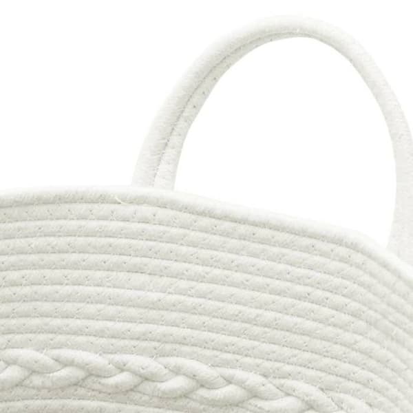 Maison Exclusive - Förvaringskorg grå och vit Ø43x38 cm bomull grått och vitt