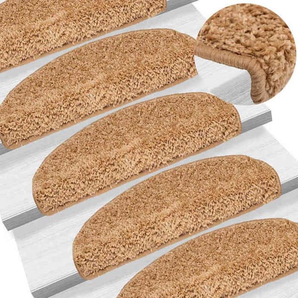 Maison Exclusive - Trappe tæppe 20 stk 65 x 21 x 4 cm Beige Halvmåne Stor beige