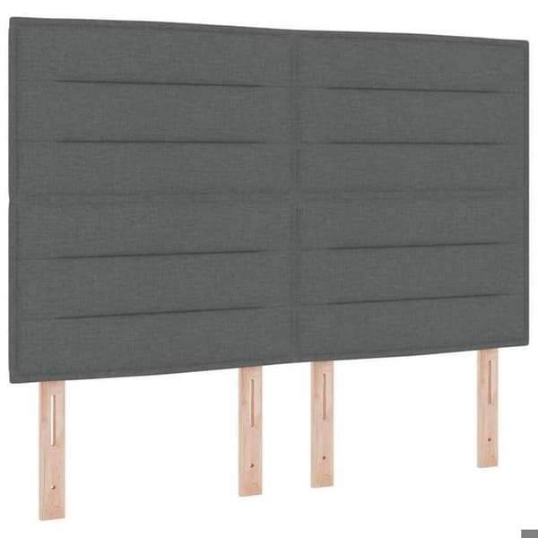 Sengestel - EKSKLUSIV HUS - 140x200 cm - Mørkegrå velour - Hovedgærde inkluderet - Lamelseng Mörkgrå
