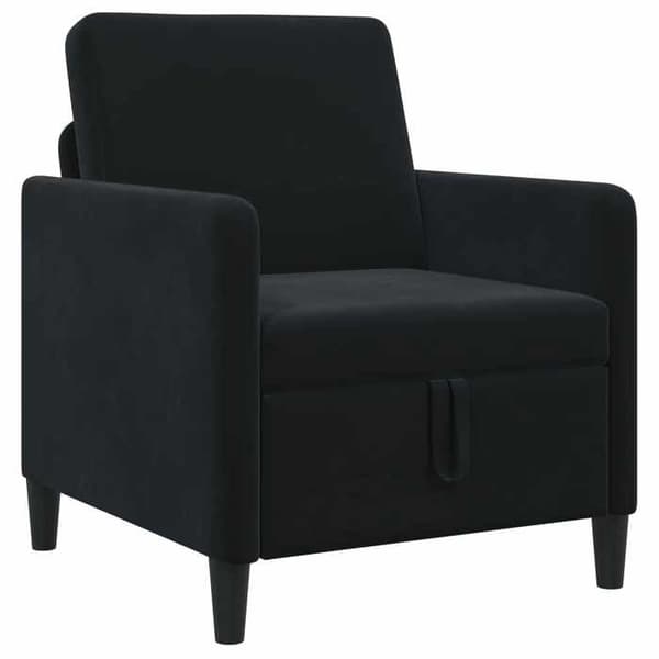 Maison Exclusive - Soffa med förvaring Svart 72 x 78 x 87 cm Polyester Svart