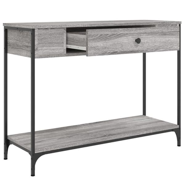 Maison Exclusive - Consolebord sonoma grå 100x34,5x75 cm ingeniørtræ