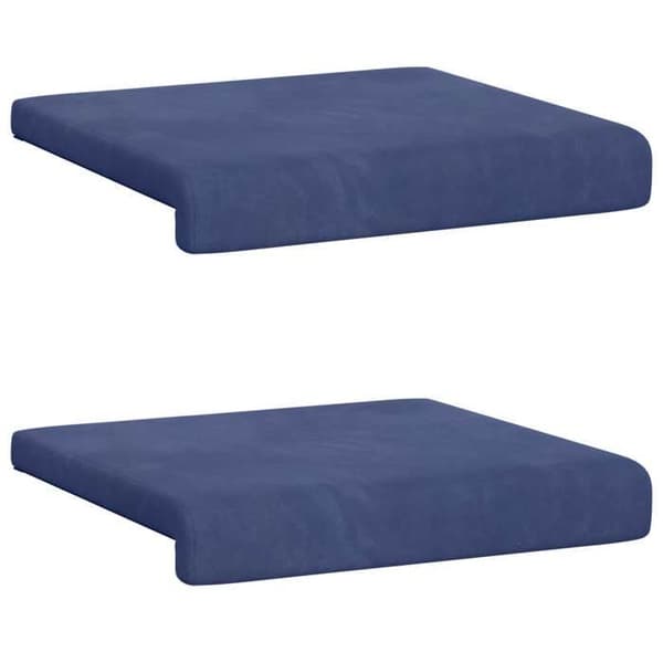 Maison Exclusive - Bänkdyna 2 st Sammet Blå djup 35 cm