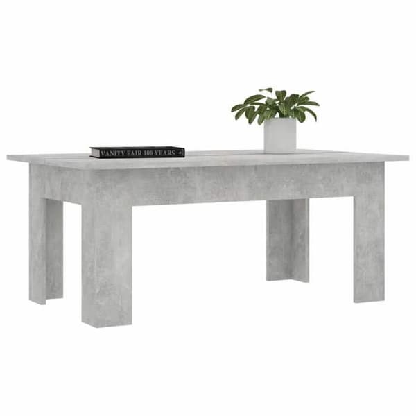 Bord - EKSKLUSIV HUS - 100x60x42 cm - Beton grå - Ingeniørtræ - Rektangulær Betonggrå