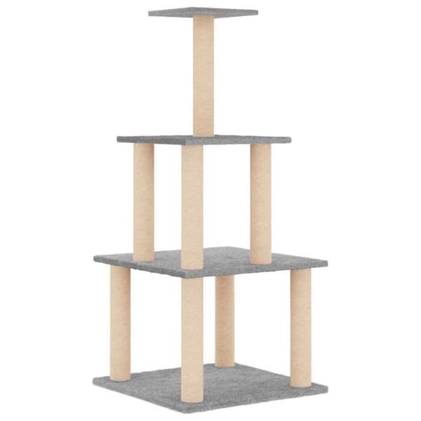 Maison Exclusive - Kattekradse med sisal i lys grå 111 cm ljusgrått