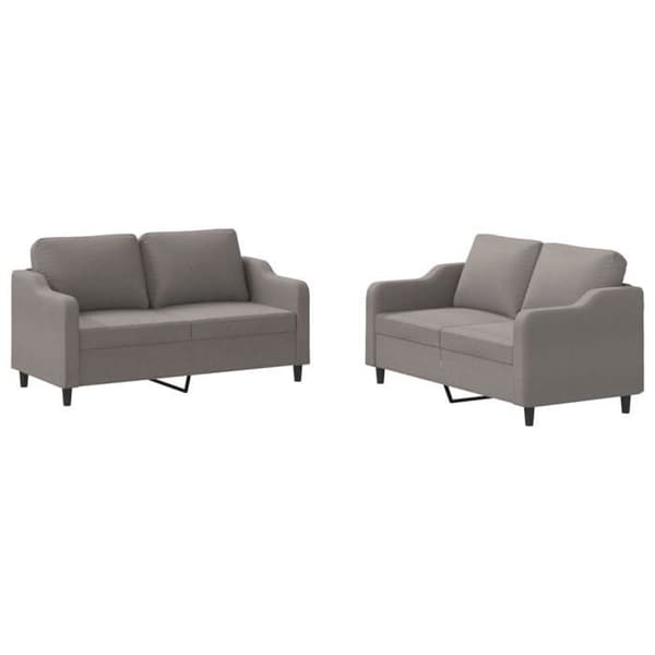 Maison Exclusive - Set med 2 soffor med kuddar Taupe Tyg Mol