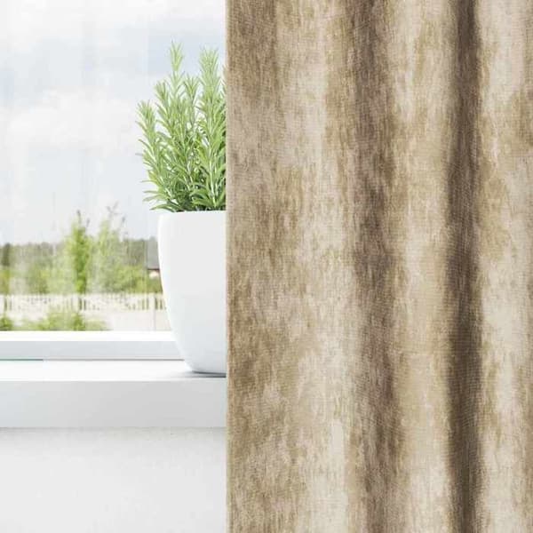 Maison Exclusive - Gardiner i sammet 2 st Kräm 175 x 140 cm Sammet Grädde