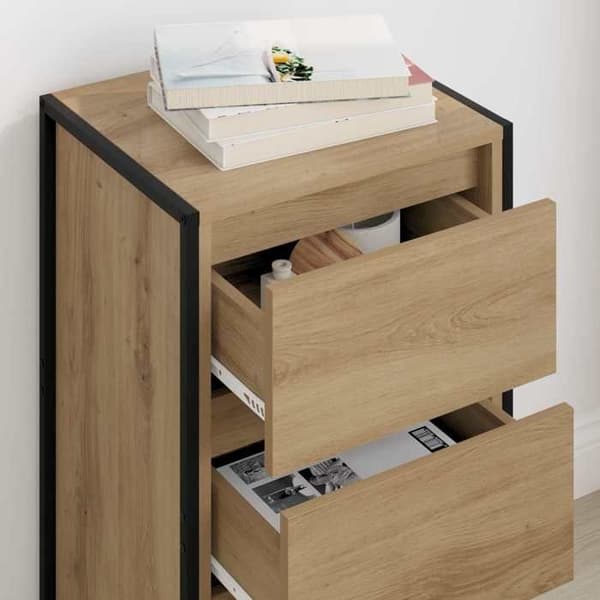 Maison Exclusive - Buffé Ek hantverk 43 x 36 x 75,5 cm Ingenjörsträ Ek