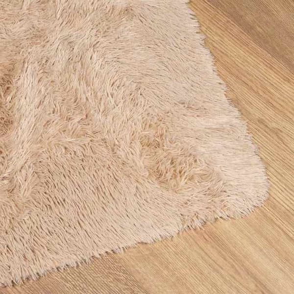 Tæppe - MAISON EXCLUSIVE - NAVARRA - Shaggy - Polyester - 200x290 cm - Beige beige