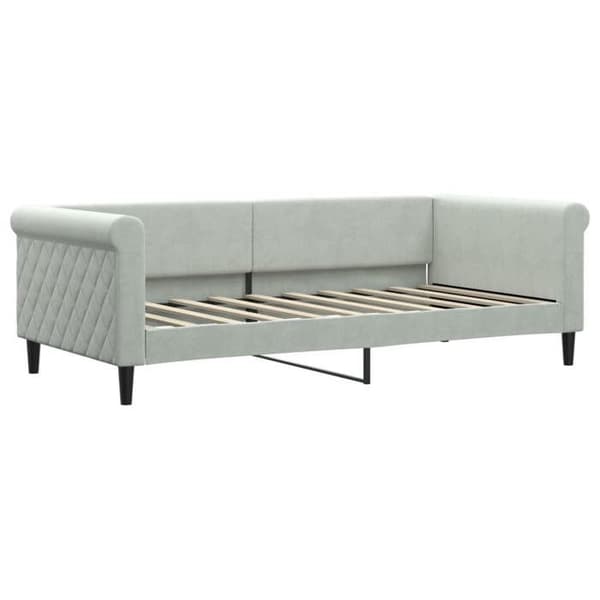 Maison Exclusive - Sovesofa med udtræksseng lys grå 90x190 cm velour
