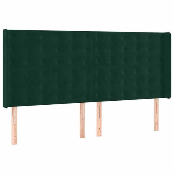 Maison Exclusive - Sängyn lattiapohja ja patja Tummanvihreä 200x200cm Sametti