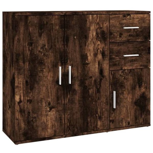 Maison Exclusive - Buffé Ek rökt 91x29,5x75 cm Ingenjörsträ