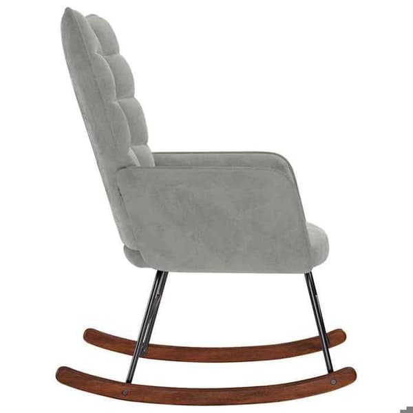 Maison Exclusive - Lys grå velour gyngestol