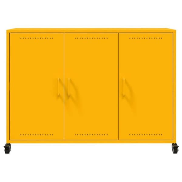 Maison Exclusive - Buffé gul senap 100,5x39x72 cm stål
