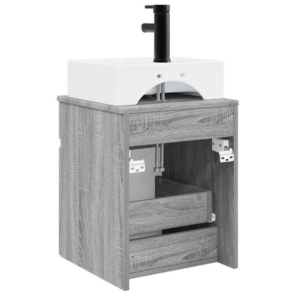 Maison Exclusive - Väggmonterad torkmöbel med diskho Sonoma grå 39 x 41 x 62,5 cm Sonoma grå