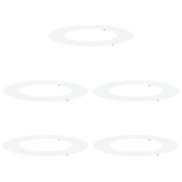 Trädring - EXKLUSIVT HUS - Dekorativ ring 5 st - Vit - Ø50/80 cm - Stål
