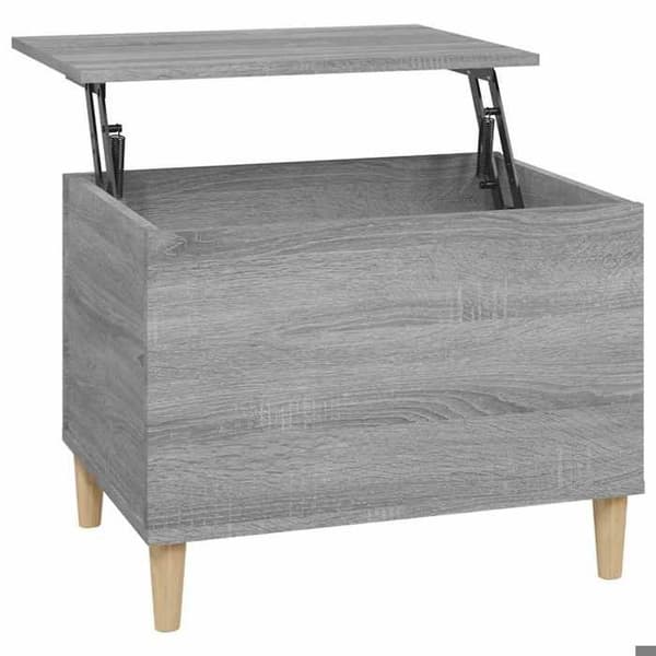 Soffbord - EXKLUSIV HEM - Sonoma - Höj- och sänkbart bord - Dold förvaring - Grå ingenjörsträ Sonoma grå