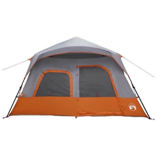 Maison Exclusive - Välitön teltta harmaa ja oranssi 340 x 280 x 190 cm
