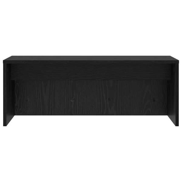 Maison Exclusive - Vægkontor i sort egetræ, ingeniørtræ 80 x 45 x 30 cm