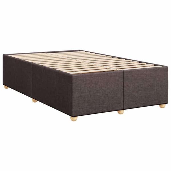 Maison Exclusive - Boxspring seng med madras Mørkebrun 120 x 200 cm Stof