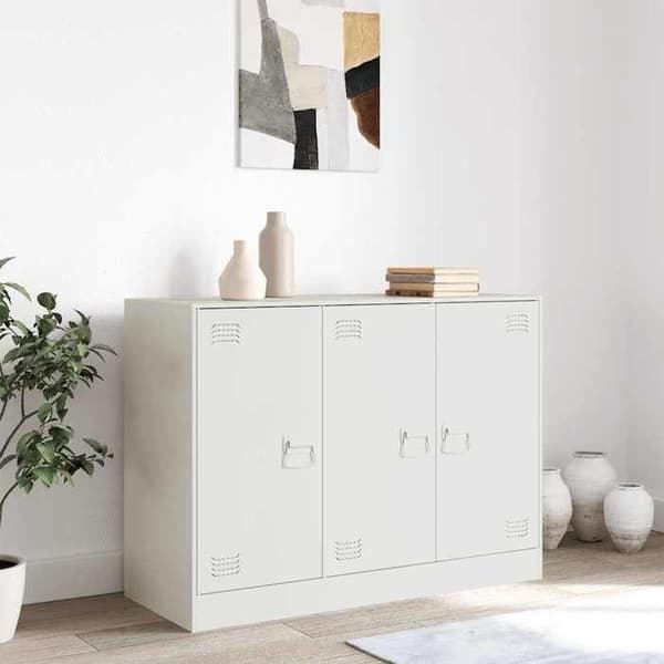 Maison Exclusive - Valkoinen buffet 99x39x73 cm teräs Vit
