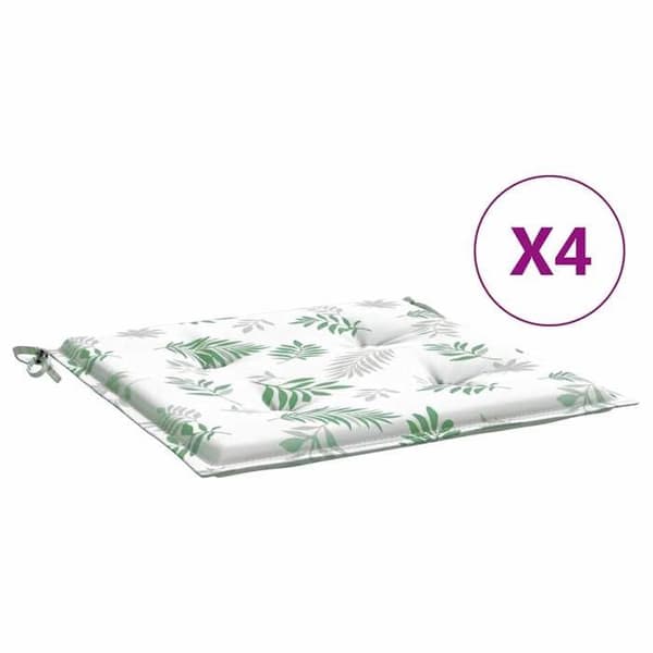 Maison Exclusive - Tuolityynyt 4 kpl, lehtikuvio, 40x40x3 cm, kangas