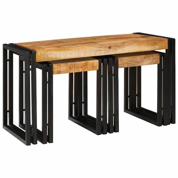 Maison Exclusive - 3-delad Nestingbord Brun och Svart 82 x 40 x 45 cm