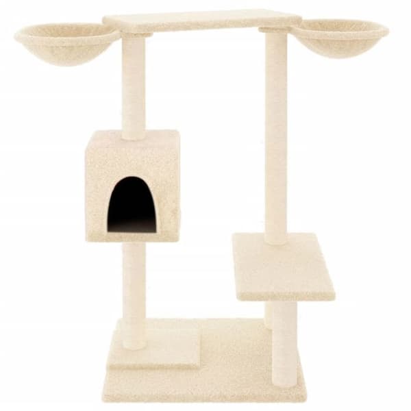 Maison Exclusive - Kattekradsetræ med kradsebrætter i creme 82 cm Grädde