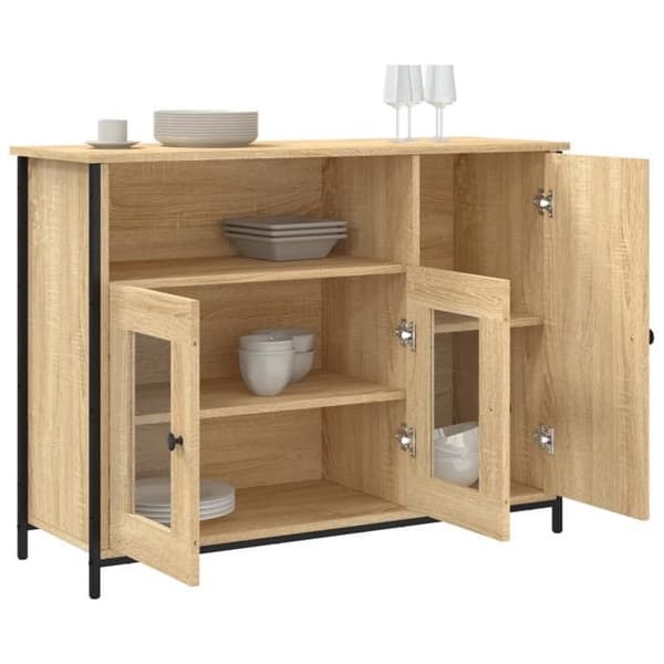 Maison Exclusive - Buffet i sonoma eg 100x35x75 cm i ingeniørtræ