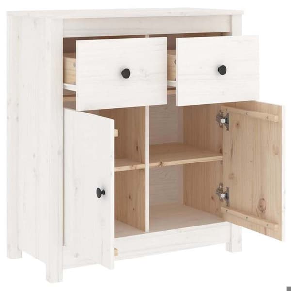 Maison Exclusive - Vit buffé 70x35x80 cm av massivt furu Vit