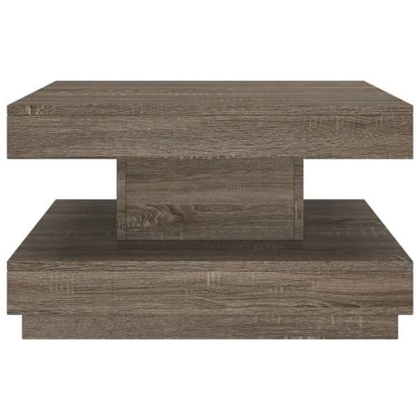 Bord - EKSKLUSIV HUS - Firkantet - 60 x 60 x 35 cm - Robust MDF - Moderne grå Grå