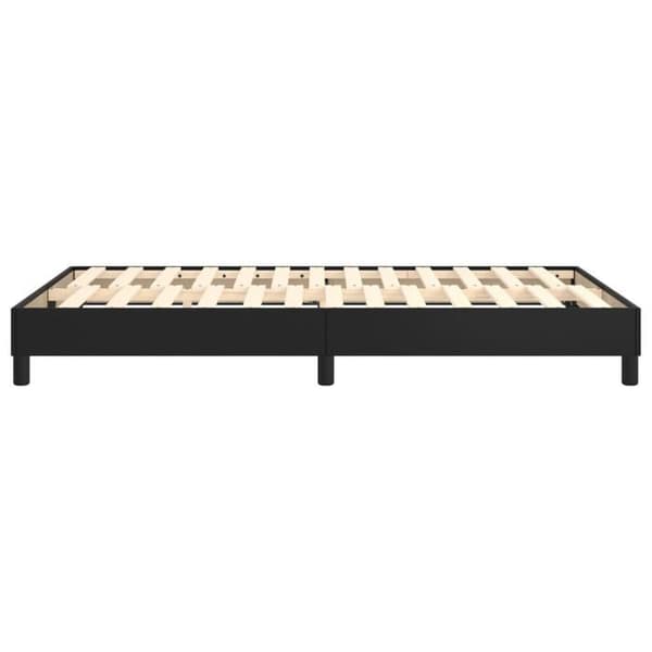 Maison Exclusive - Sengebund med sorte lameller 120x200 cm kunstlæder