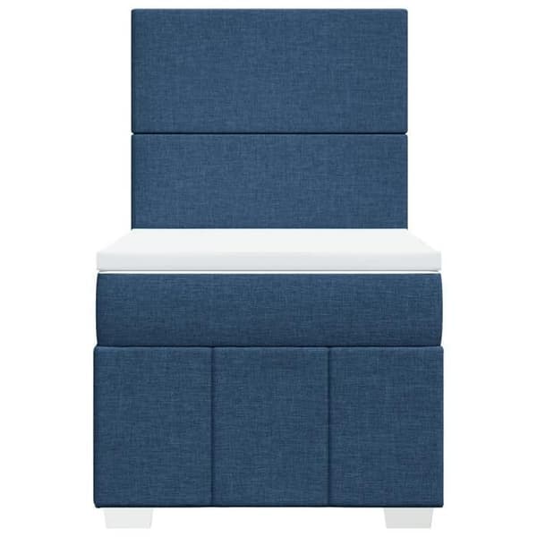 Maison Exclusive - Sengestel med springmadras Blå 90x200 cm Stof