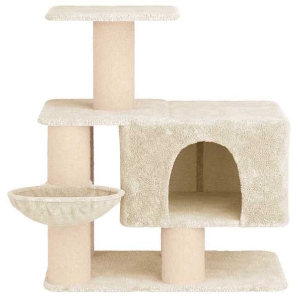 Maison Exclusive - Kattekradsetræ med sisal kløepæle Creme 96 cm