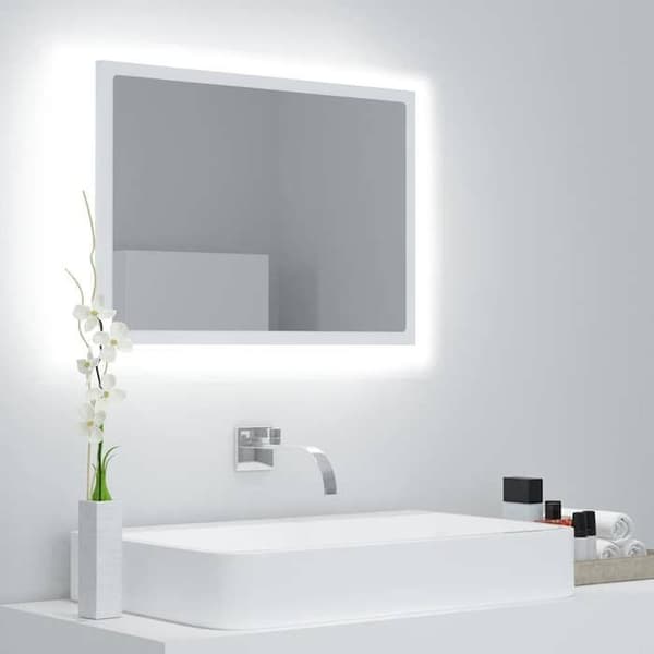 Maison Exclusive - Badrumsspegel med LED Vit 60x8,5x37 cm Akryl