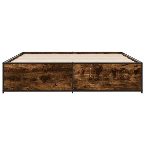 Maison Exclusive - Sengestel uden madras i røgfyldt eg 200x200 cm
