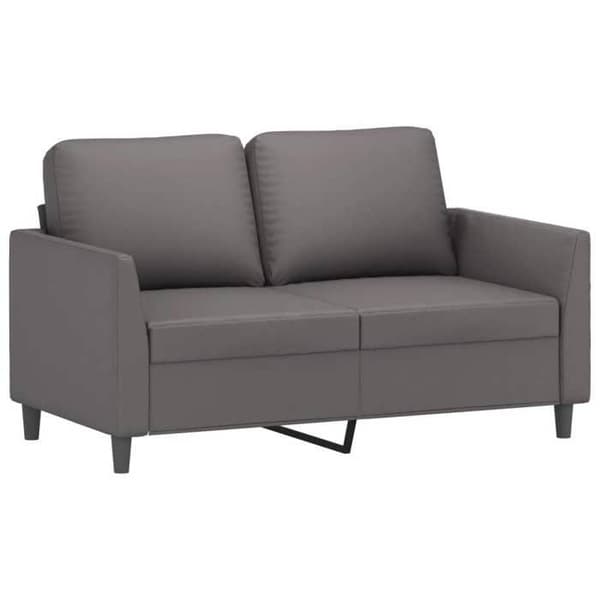 Maison Exclusive - Sæt af 3 sofaer med puder i grå kunstlæder