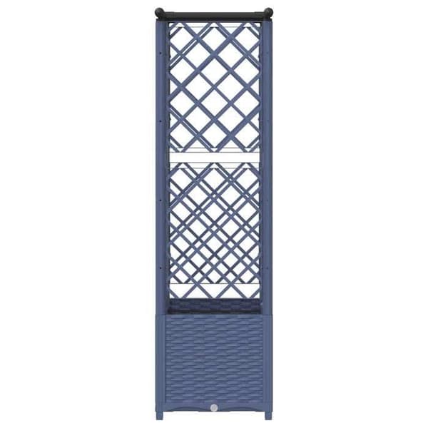 Maison Exclusive - Høj Seng med Gitter og Grå Tag 124 x 40 x 136 cm PP Grå
